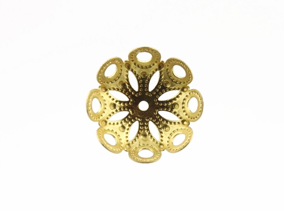 Abalorio filigrana dorado (Bolsa 12 UNI.)