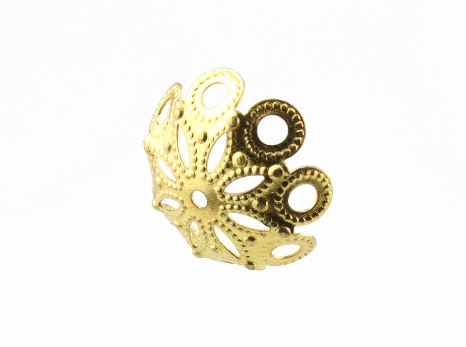 Abalorio filigrana dorado (Bolsa 12 UNI.)