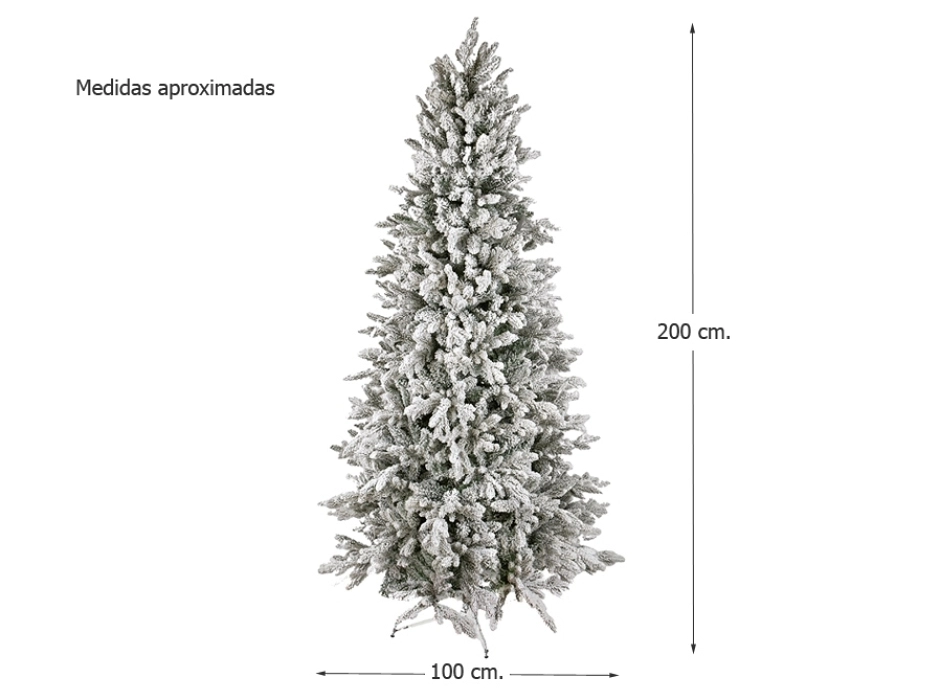 Abeto cervino nevado 200 cm.