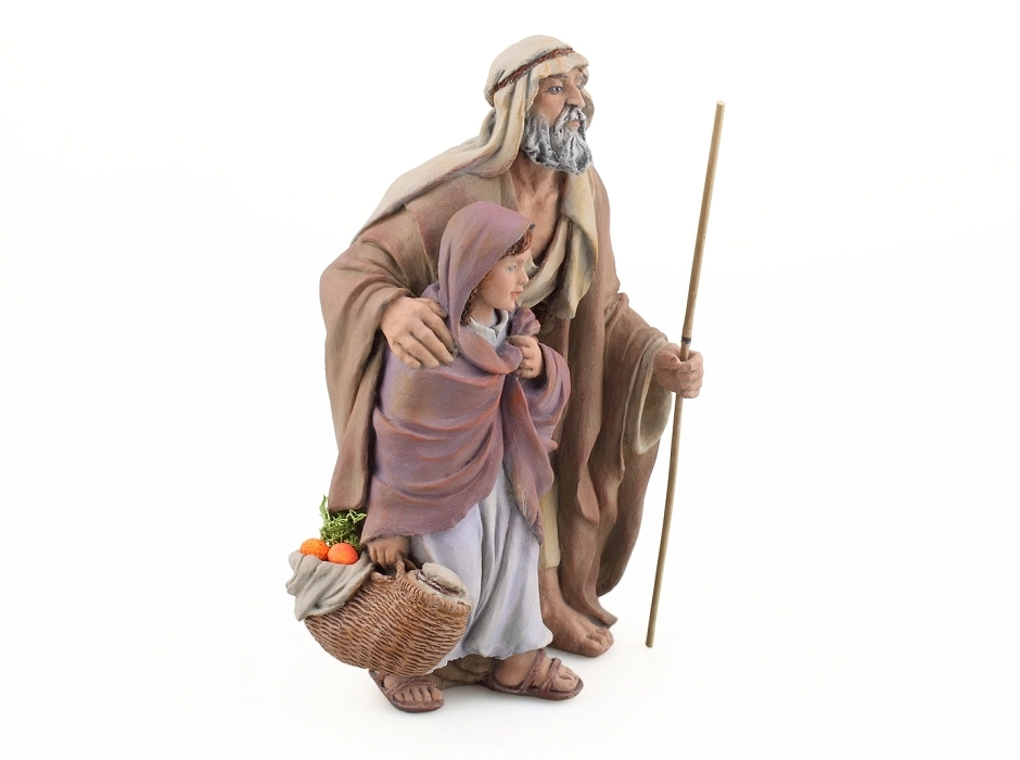 Abuelo y nieta 20 cm.