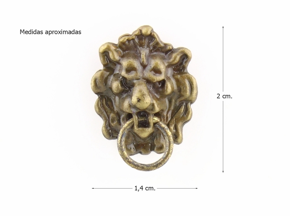 Aldaba cabeza de león 2 cm.