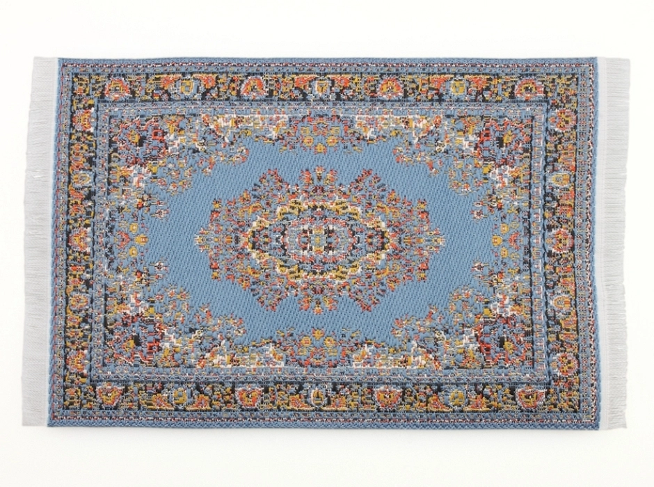 Alfombra persa azul (13x8 cm.)