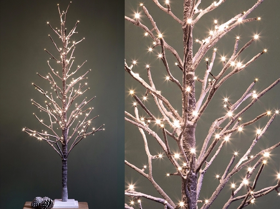 Árbol luminoso nevado 114 LED flash 120 cm.