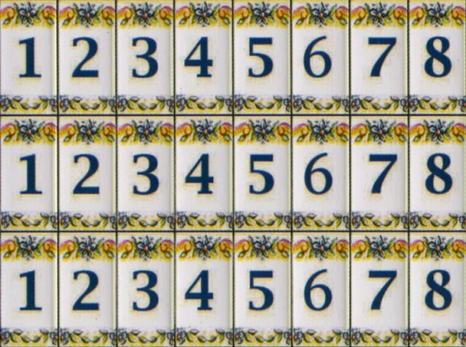 Azulejos con números Azulejos con números