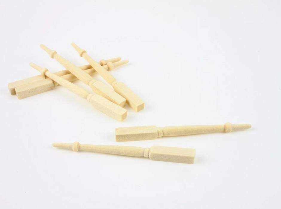 Balaustres madera torneada 6,7 cm. (Bolsa 12 UNI.) Balaustres madera torneada 6,7 cm. (Bolsa 12 UNI.)