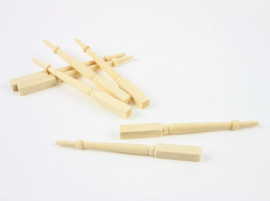 Balaustres madera torneada 6,7 cm. (Bolsa 12 UNI.)
