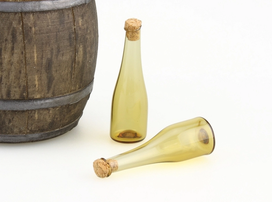 Botellas cristal ámbar con tapón (Bolsa 2 UNI.)