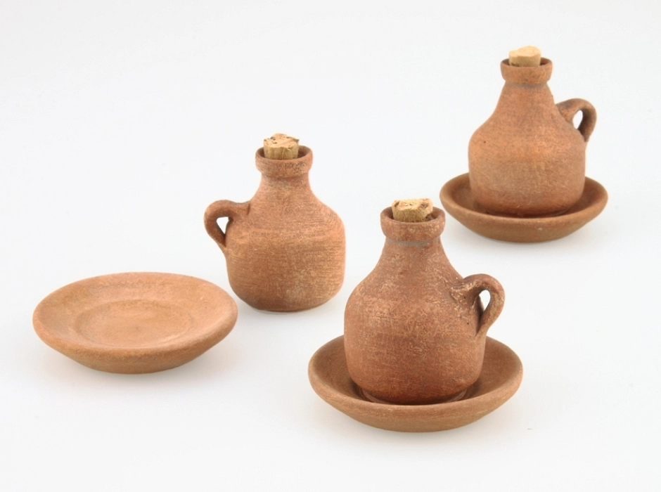 Botija de aceite con plato