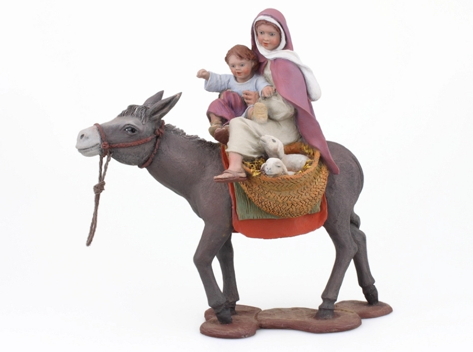 Burra cargada con niños 17 cm. Burra cargada con niños 17 cm.