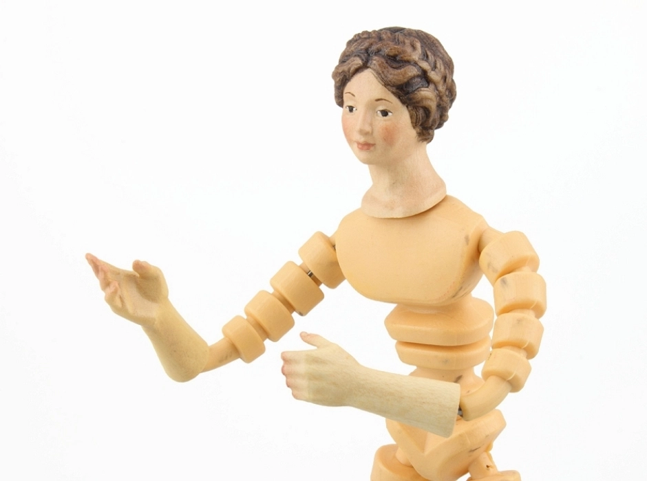 Cabeza femenina con trenza 15 cm.