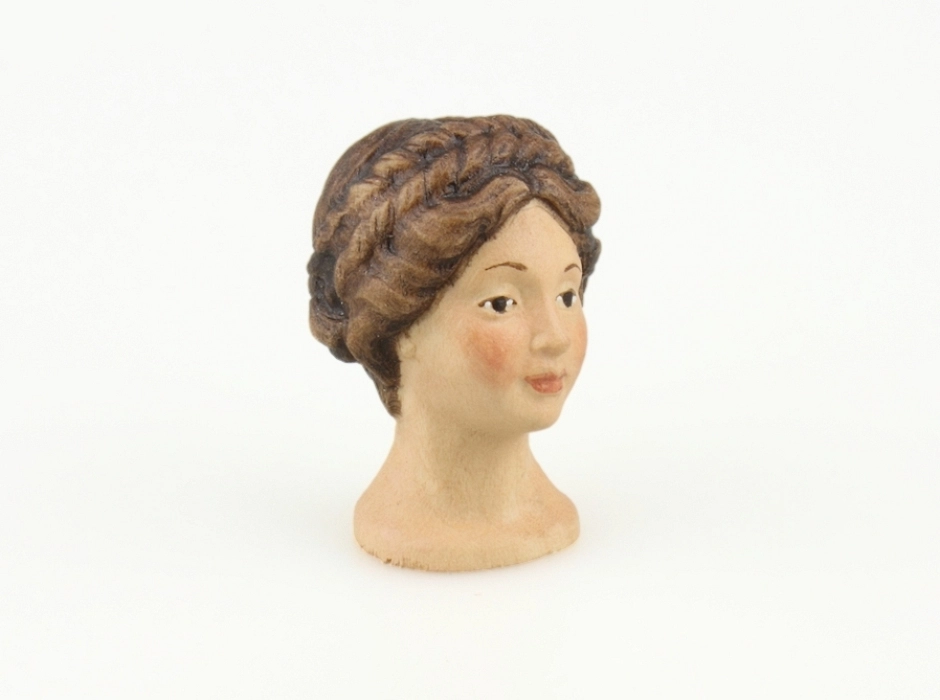 Cabeza femenina con trenza 15 cm.