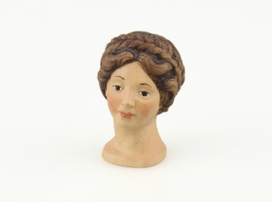 Cabeza femenina con trenza 15 cm.