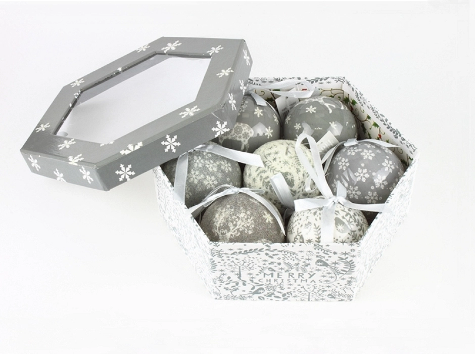 Caja regalo 7 bolas plata