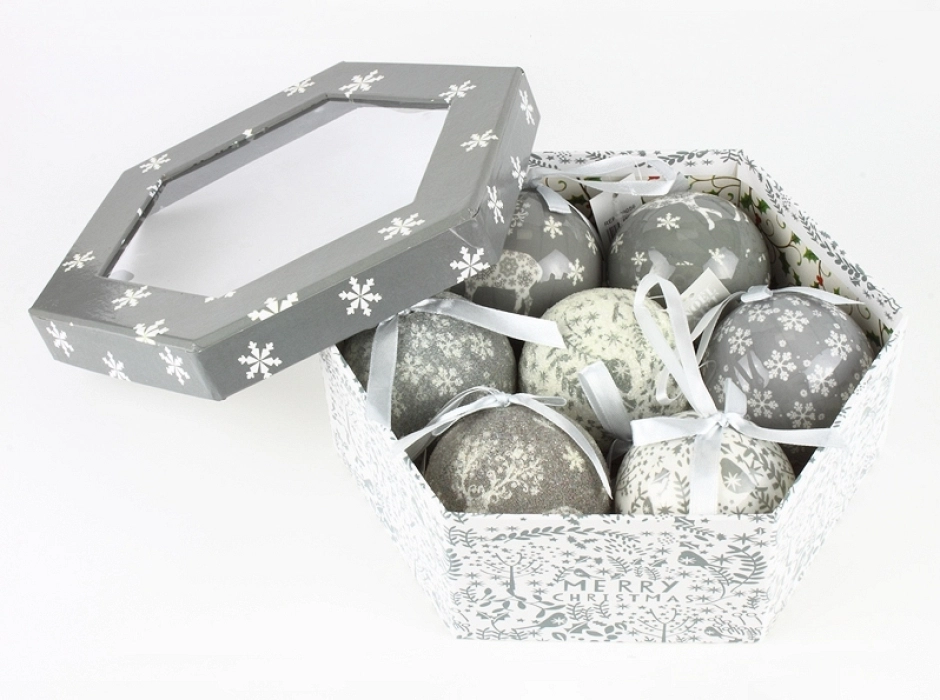 Caja regalo 7 bolas plata
