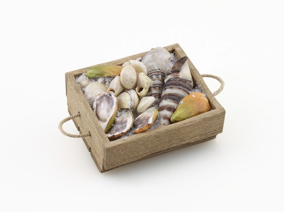 Cajón de mariscos con mejillones Cajón de mariscos con mejillones