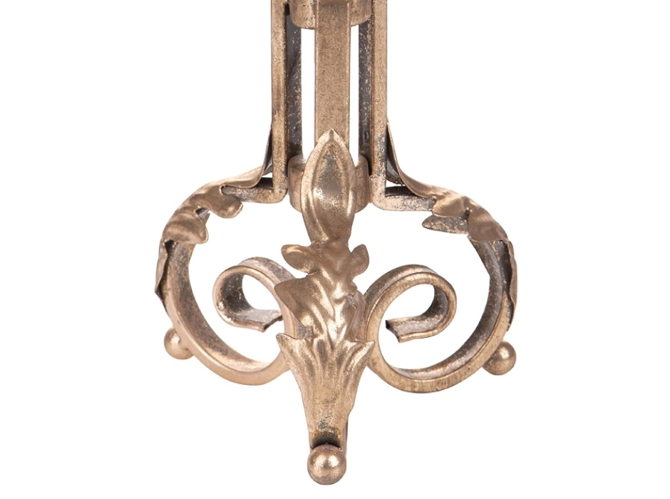 Candelabro Navidad dorado antiguo 41 cm.
