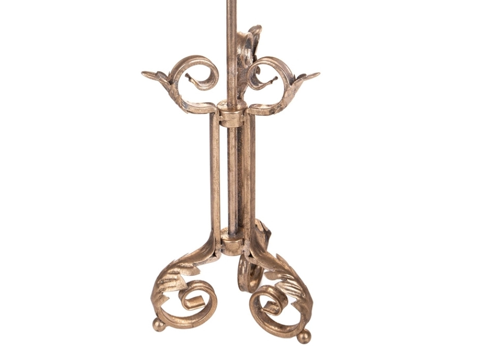Candelabro Navidad dorado antiguo 51 cm.