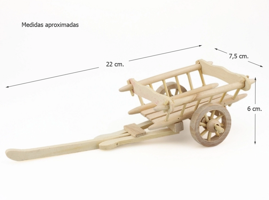 Carro de madera 22 cm.