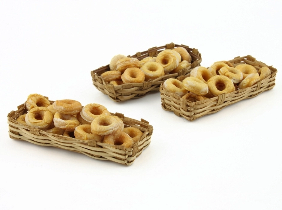 Cesta bandeja con rosquillas