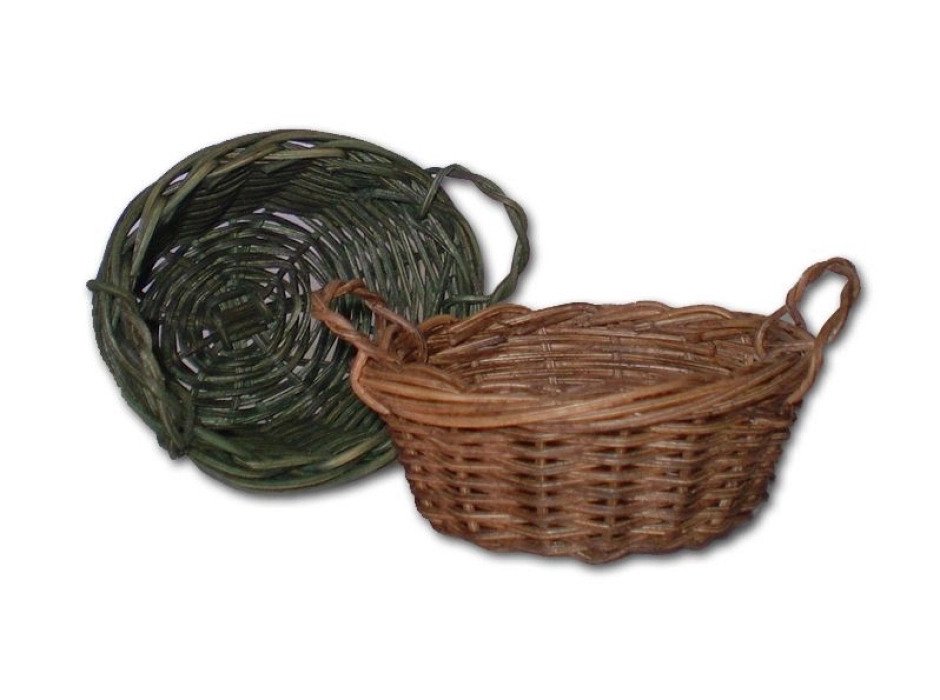 Cesta color ovalada dos asas