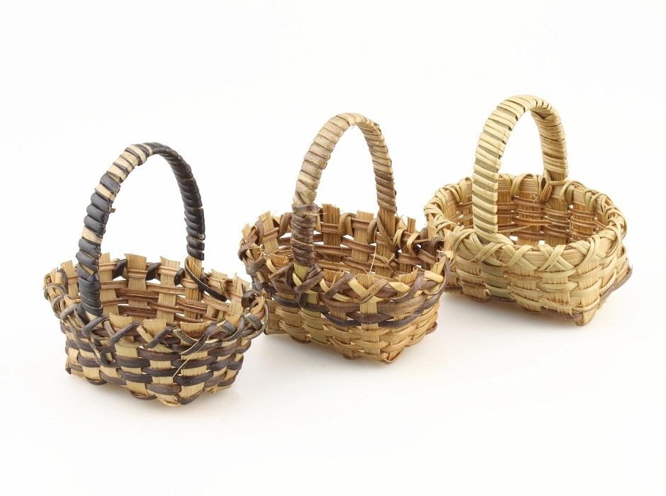Cestas alargadas con asa 5,5 cm. (Bolsa 3 UNI. surtidas)