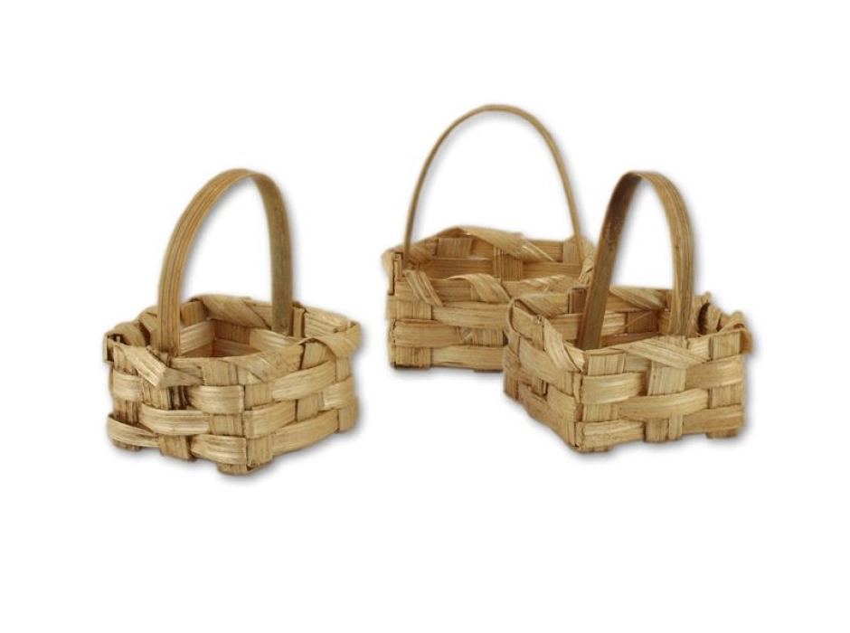 Cestas cuadradas con asa 3 cm. (Bolsa 3 UNI.) Cestas cuadradas con asa 3 cm. (Bolsa 3 UNI.)