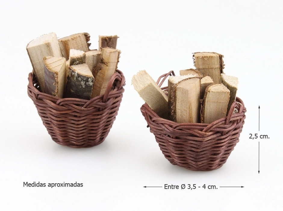 Cesto con leña