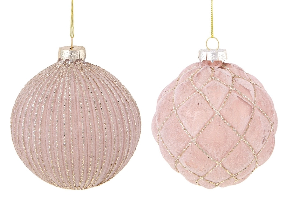 Colgante de cristal satinado glitter 10 cm.(Caja 4 UNI.)