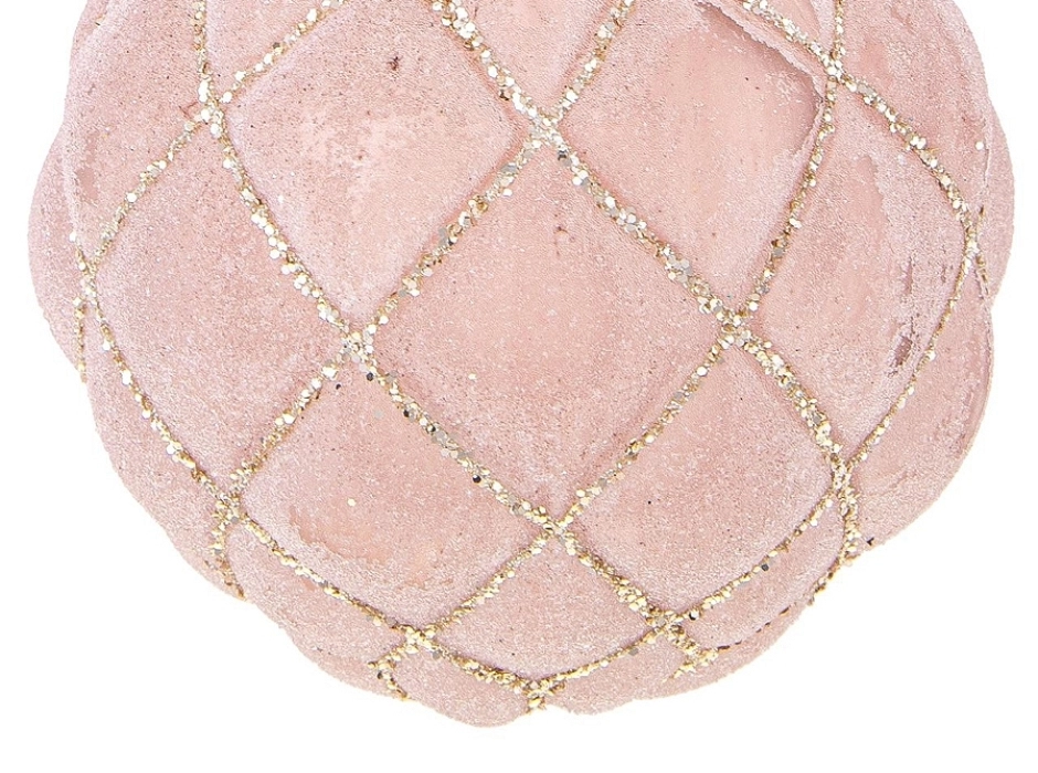 Colgante de cristal satinado glitter 10 cm.(Caja 4 UNI.)