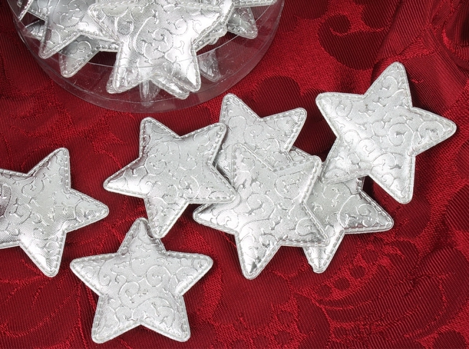 Confetti de estrellas plata (18 UNI.)