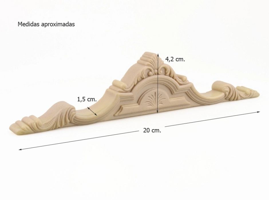 Copete molduras de resina (20 x 4,2 cm.)