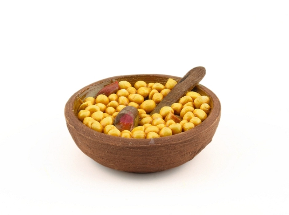 Cuenco de cocido con garbanzos Ø 3,8 cm.