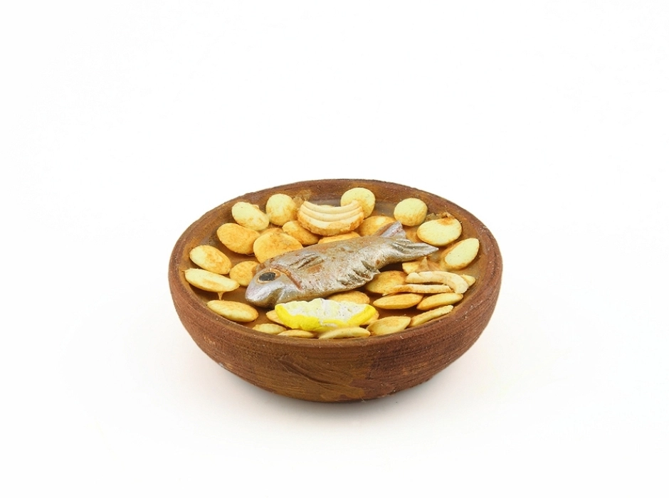 Cuenco de pescado con patatas Ø 3,8 cm.
