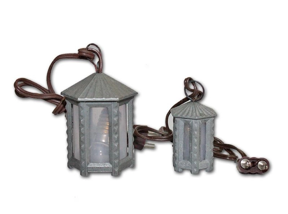 Farol hexagonal de metal