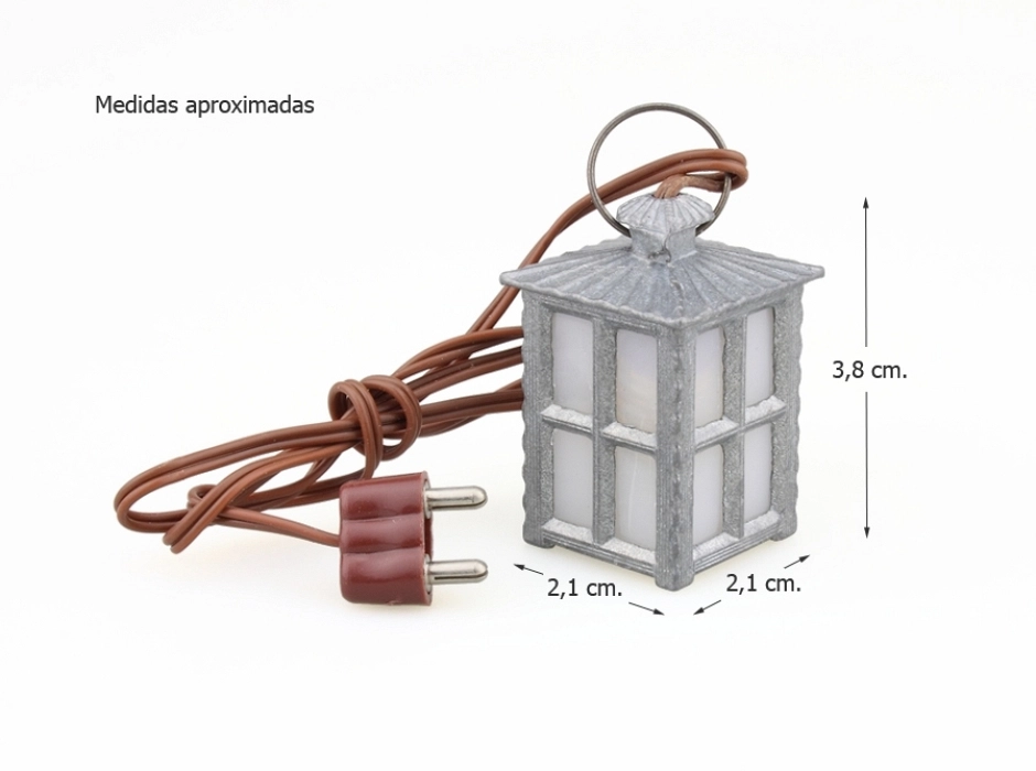 Farol mediano de metal luz blanca 3,5V.