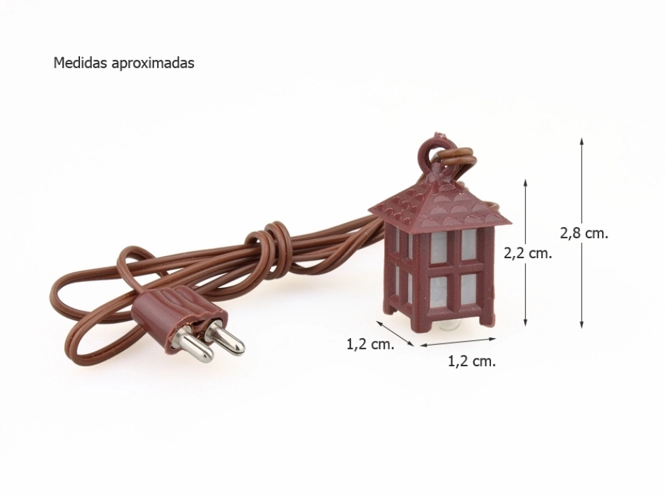 Farol pequeño de plástico luz blanca 3,5V.