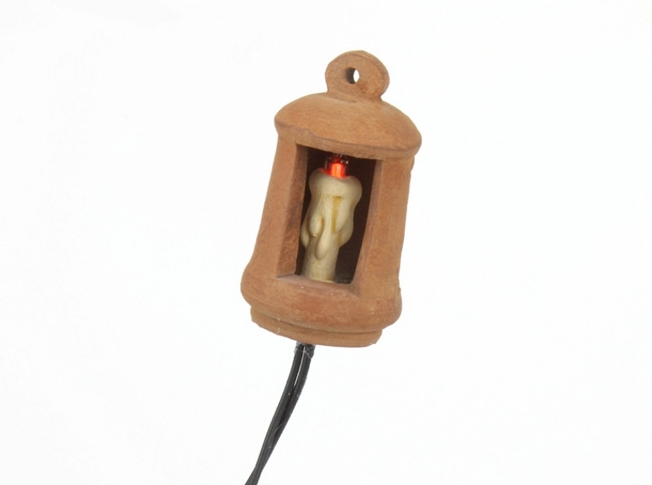Farol redondo con vela parpadeante (220V.) Farol redondo con vela parpadeante (220V.)
