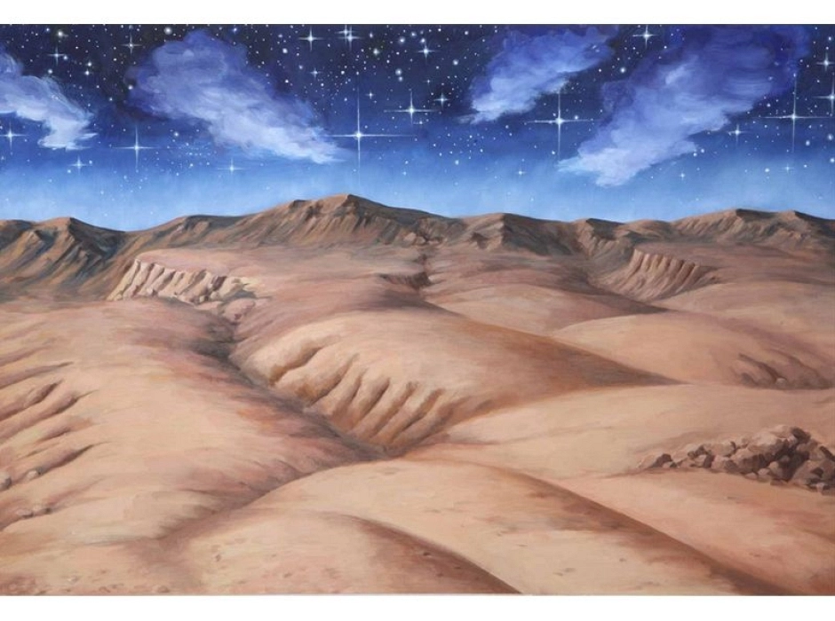 Fondo paisaje con montaña 100 x 70 cm. (Lote 2 UNI.)