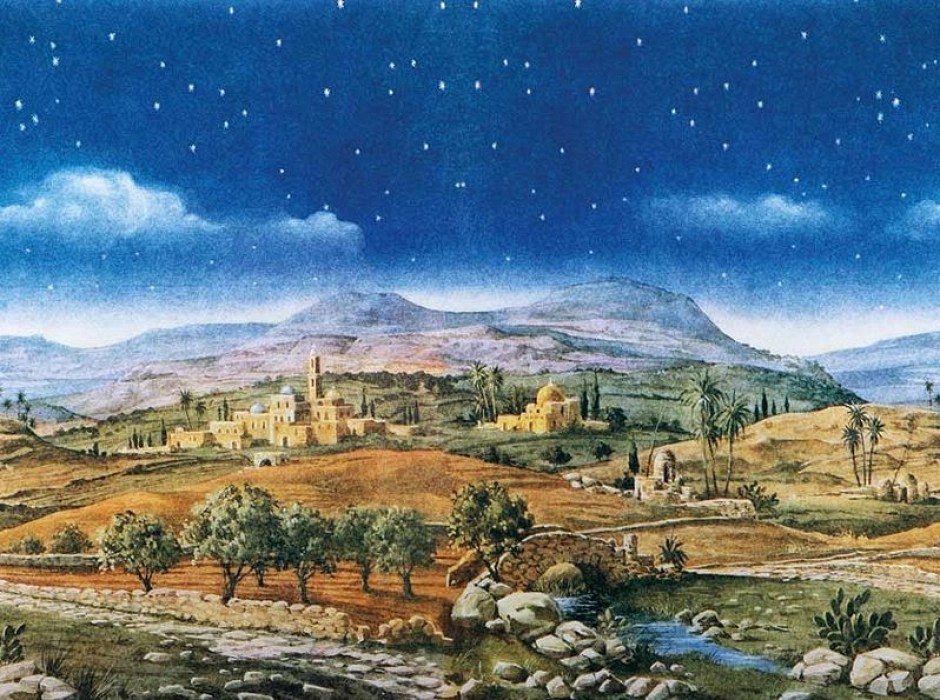 Fondo paisaje hebreo 125 x 70 cm. (Lote 2 UNI.) Fondo paisaje hebreo 125 x 70 cm. (Lote 2 UNI.)
