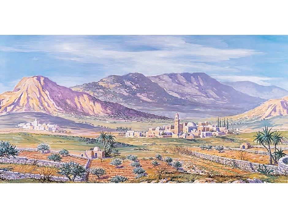 Fondo para Belén hebreo 120 x 65 cm.