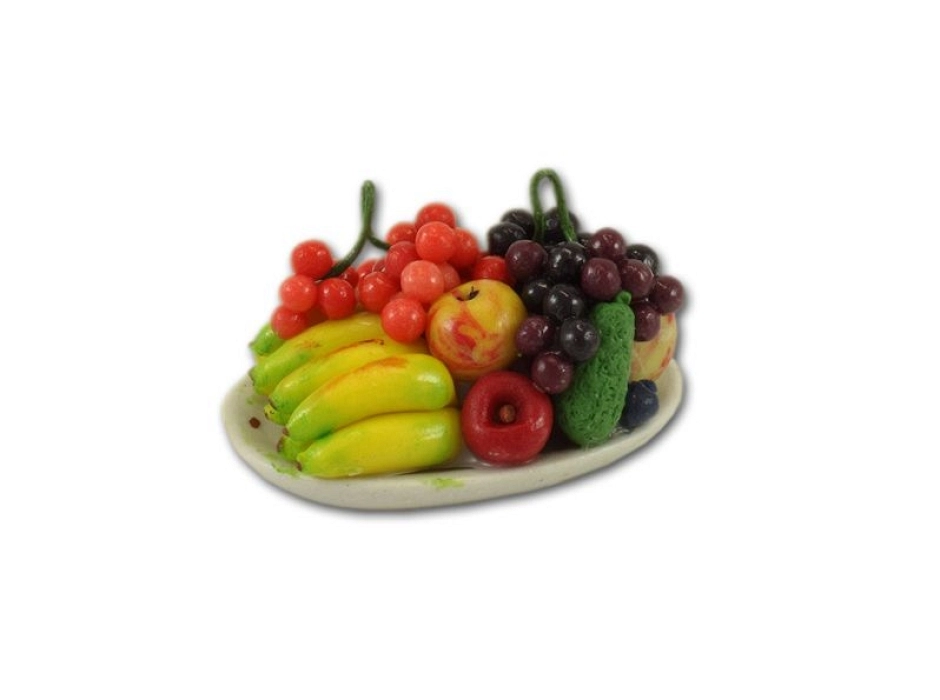 Fuente ovalada con frutas