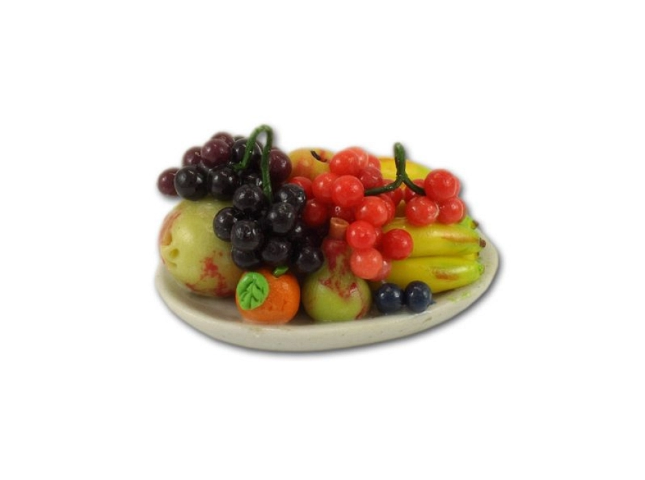 Fuente ovalada con frutas