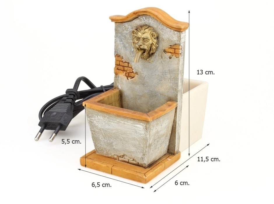 Fuente surtidor león 220V. (agua en movimiento)