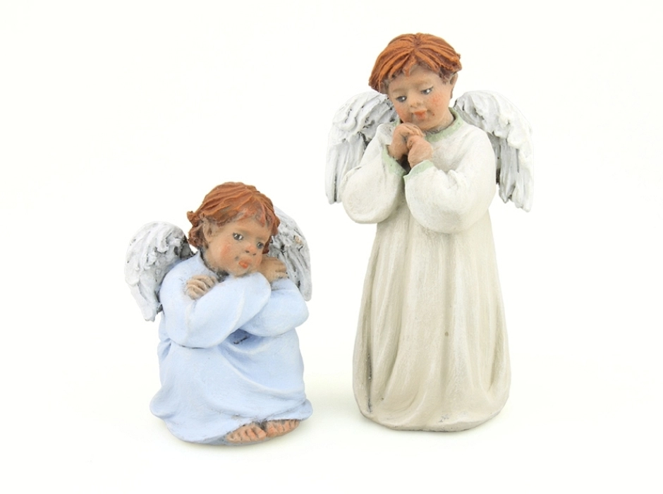 Grupo 2 angelitos del portal de Belén 12 cm.