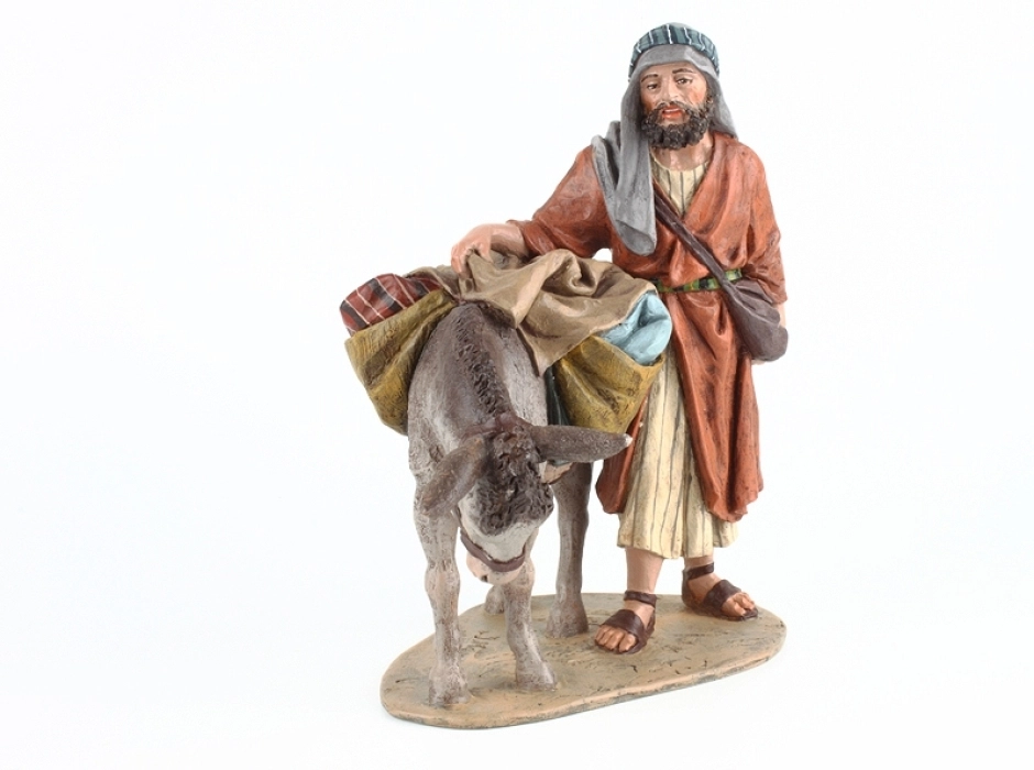 Grupo arriero con burro 19 cm.