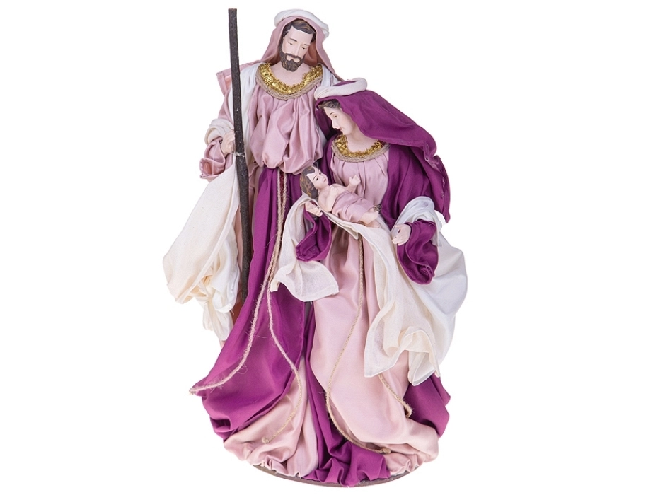 Grupo Natividad marfil rosa 47 cm. Grupo Natividad marfil rosa 47 cm.