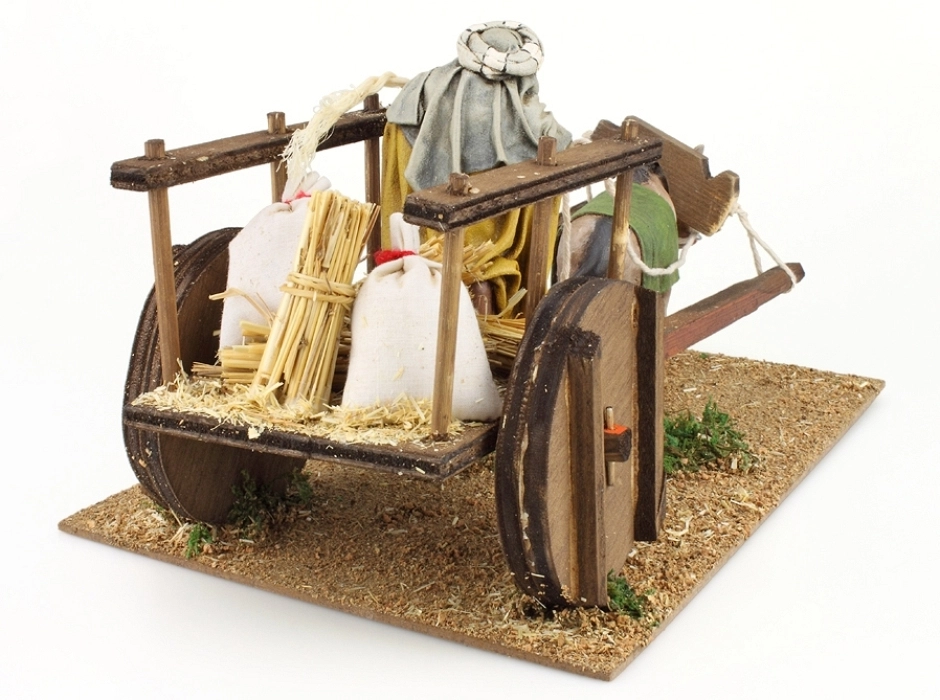 Grupo pastor con carro 12 cm.