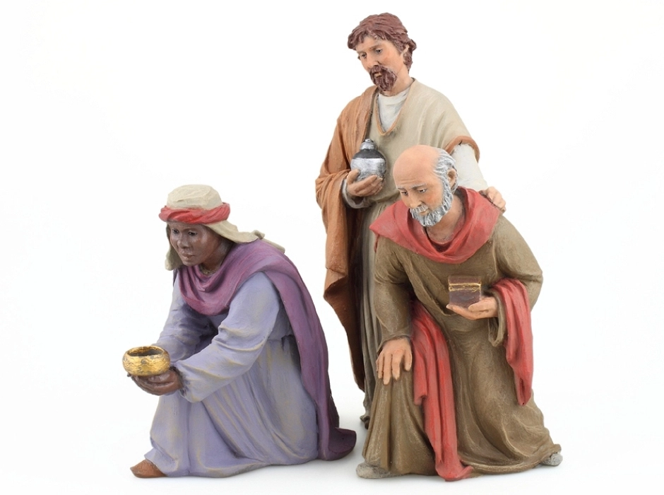 Grupo Reyes Magos adorando 17 cm. (2 piezas) Grupo Reyes Magos adorando 17 cm. (2 piezas)