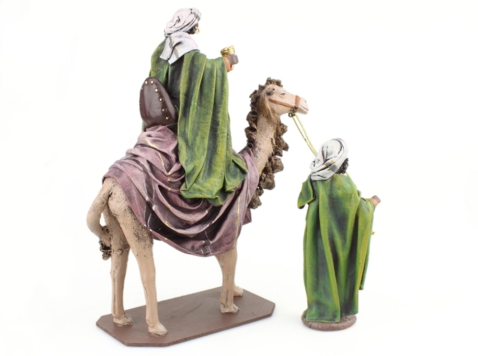 Grupo Reyes Magos en camello 14 cm. (6 piezas)