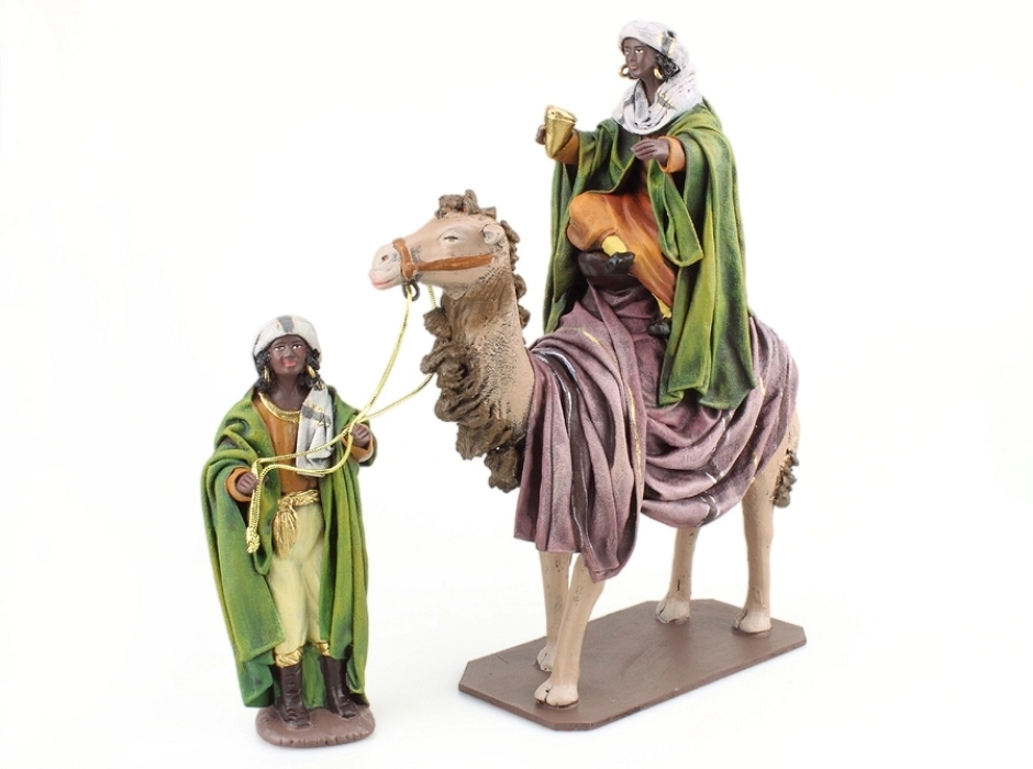 Grupo Reyes Magos en camello 14 cm. (6 piezas)